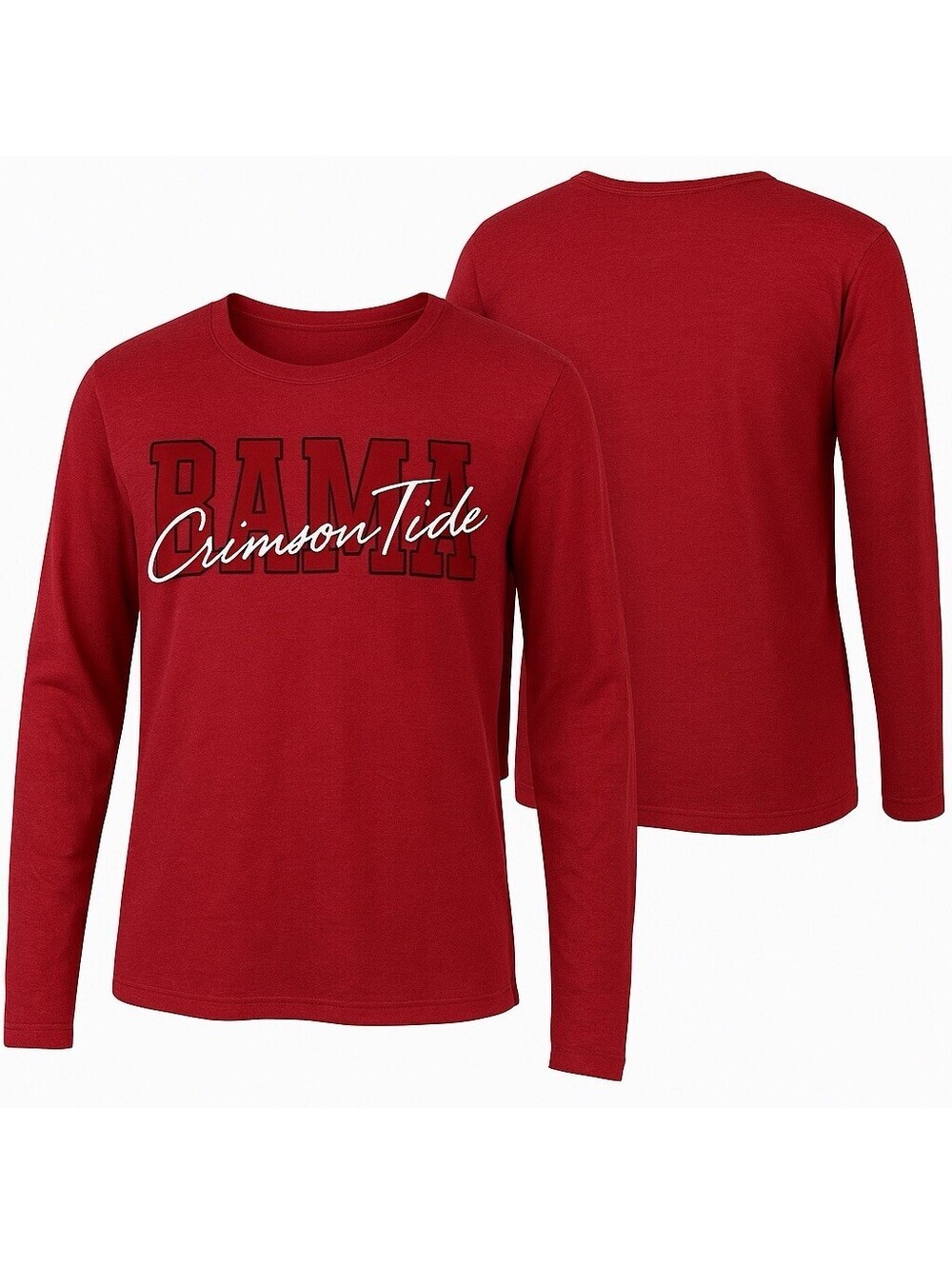 Alabama Crimson Tide Womens S Long Sleeve T-Shirt Pressbox Maroon NWT NCAA